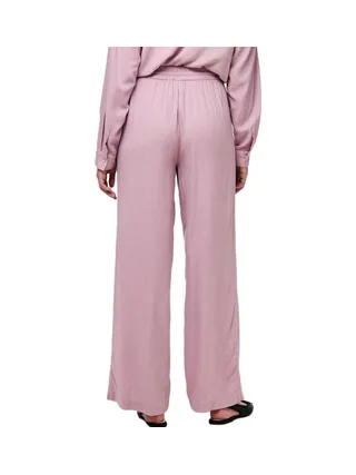 Pantalon fluide Rose Femme Pieces Wide 2