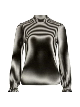 Pull Noir/Blanc Femme Vila Visabia 1