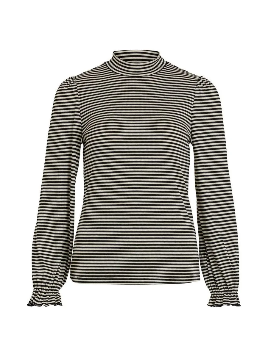 Pull Noir/Blanc Femme Vila Visabia 2
