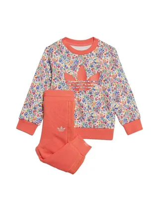 Ensemble de survêtement Rose/Blanc Fille Adidas Crew Set 1