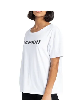 T-shirt Blanc Femme Element Logo Ss W 1