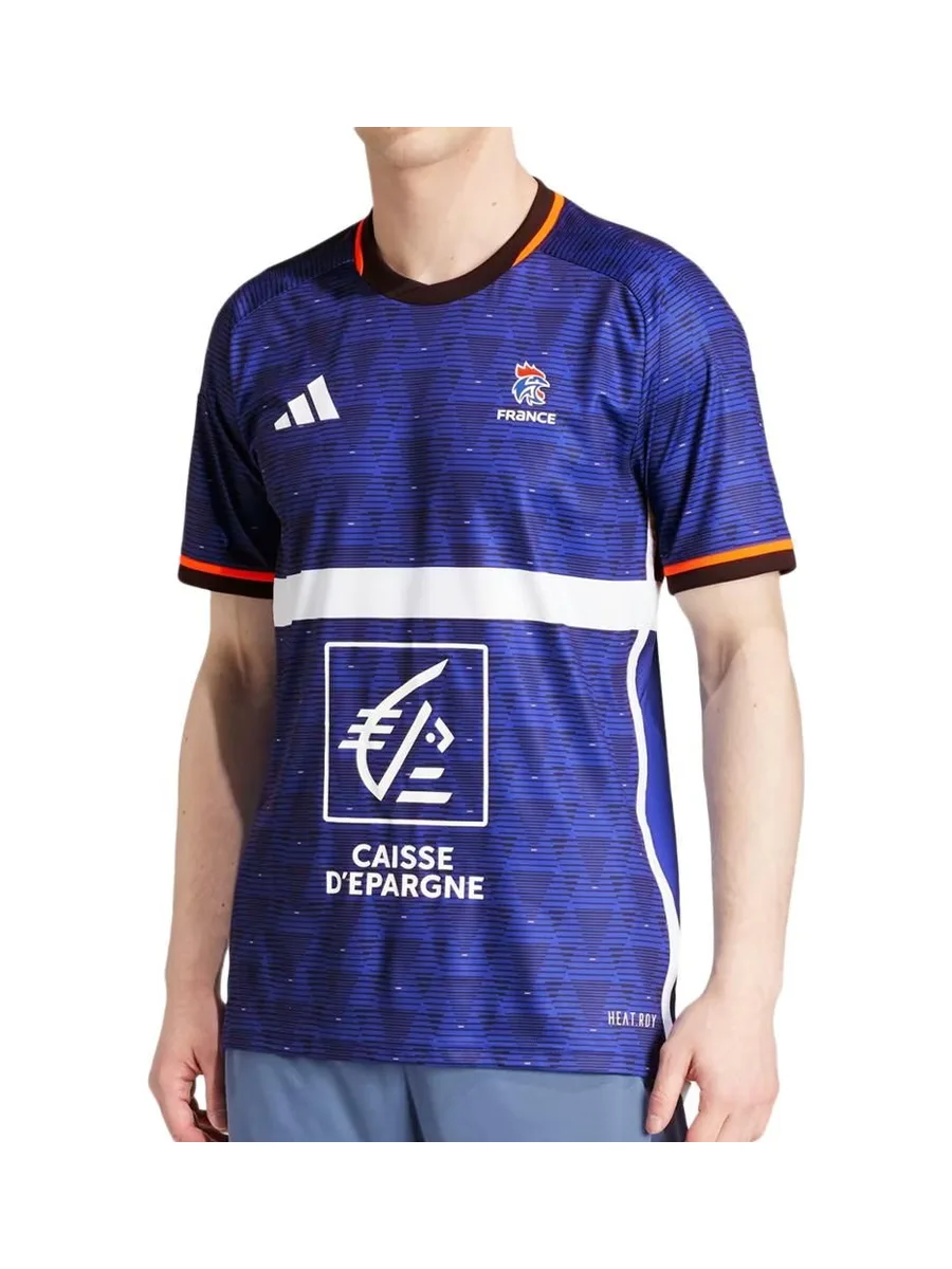 Maillot Equipe de France Handball Bleu Homme Adidas 2024 2