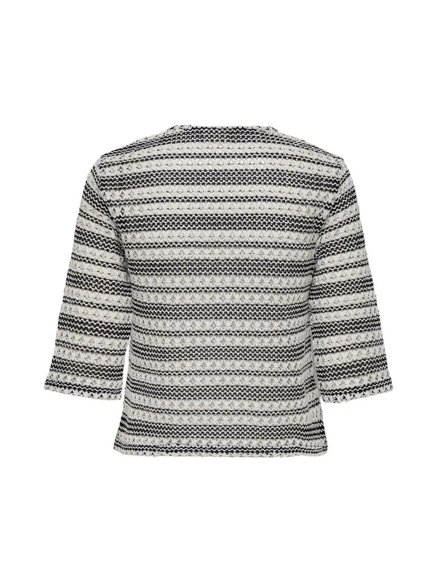 T-shirt en Maille Noir/Blanc Femme JDY Elly 3