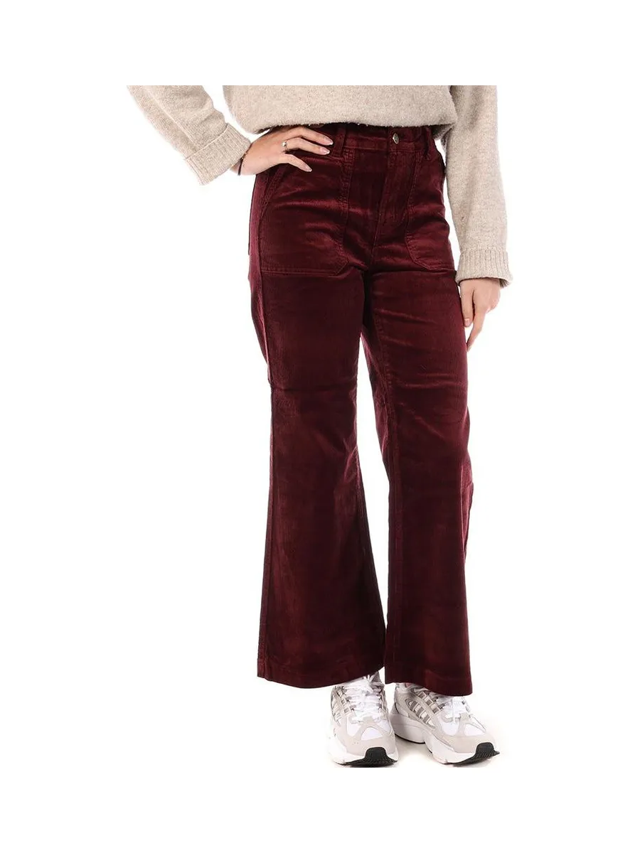 Pantalon en Velours Prune Femme Oraije Flare 2