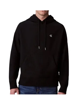 Sweat à Capuche Noir Homme Calvin Klein Jeans Premium Terry 1