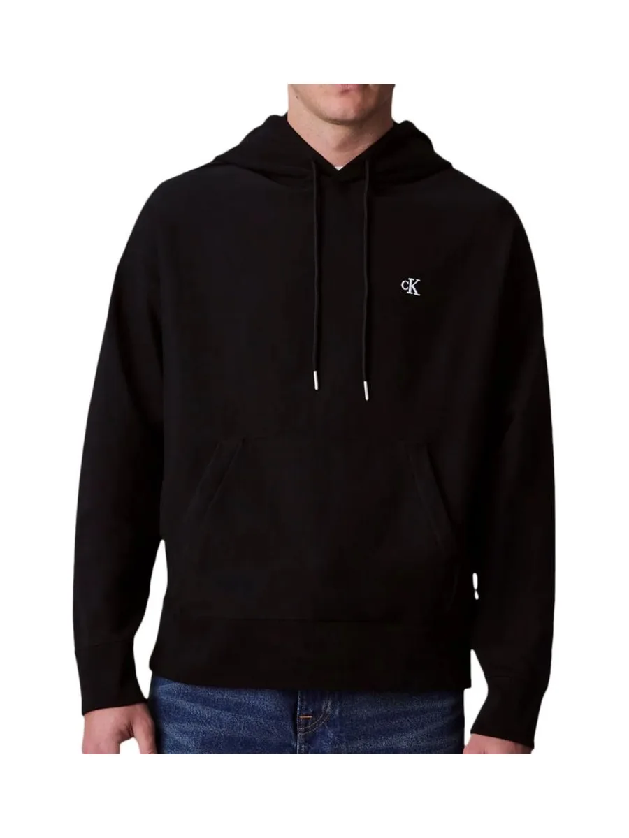Sweat à Capuche Noir Homme Calvin Klein Jeans Premium Terry 2