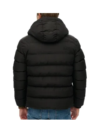 Doudoune Noire Mat Homme Superdry Hooded 2