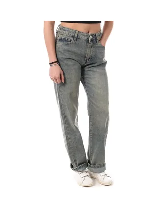 Jean Droit Gris Femme Monday Premium Vintage 1