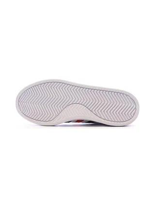 Baskets Blanc/Noir/Rouge Homme Adidas Grand Court 2.0 5