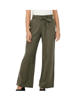 Pantalon Kaki Femme JDY Linen 1