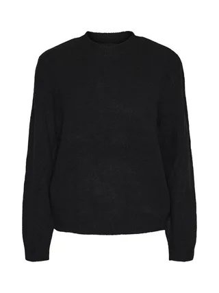 Pull Noir Femme Pieces Emma 1