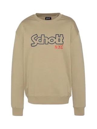 Sweat Beige Homme Schott Stanley 1