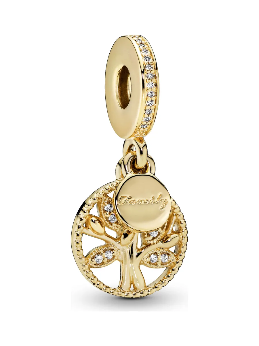 Pandora - Charm Arbre de famille en plaqué or 14 carats 1
