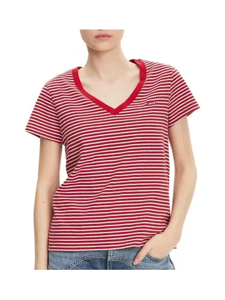 T-shirt Rouge Femme Levi's Perfect Vneck 1