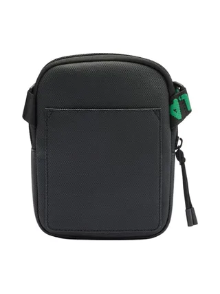 Sacoche Noire/Vert Homme Lacoste Flat 2