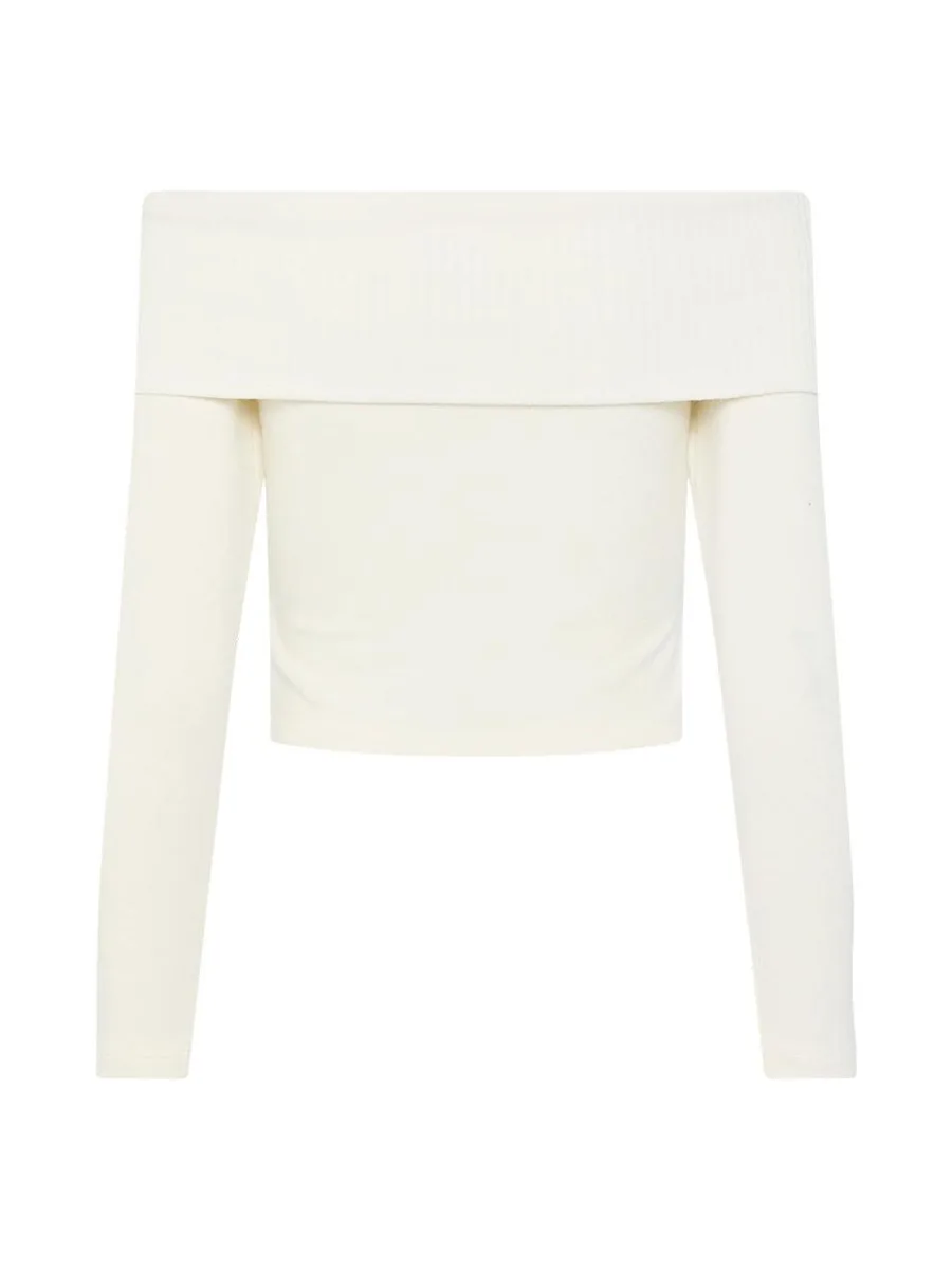 T-Shirt Manches Longues Blanc Femme Pieces Lenda 3