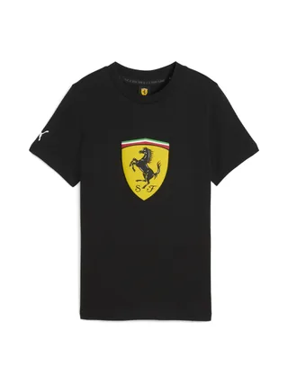 T-Shirt Noir Garçon Puma Ferrari Kids Colored 1