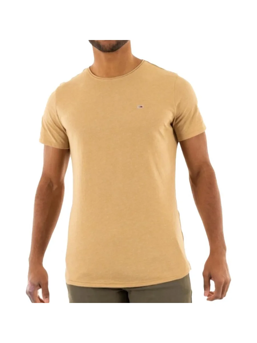 T-shirt Beige Homme Tommy Hilfiger Slim Jaspe 2