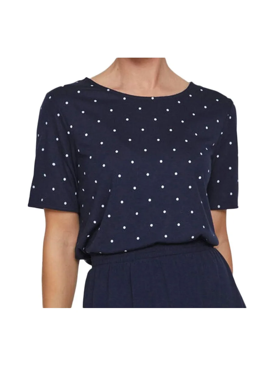 T-shirt Marine à pois Femme Vila Mooney 2