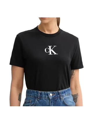 T-Shirt Noir Femme Calvin Klein Jeans LV047E804G 1