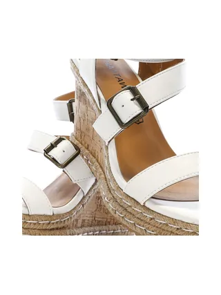 Sandales Compensée Blanches Femme Chattawak Summer Camel 7