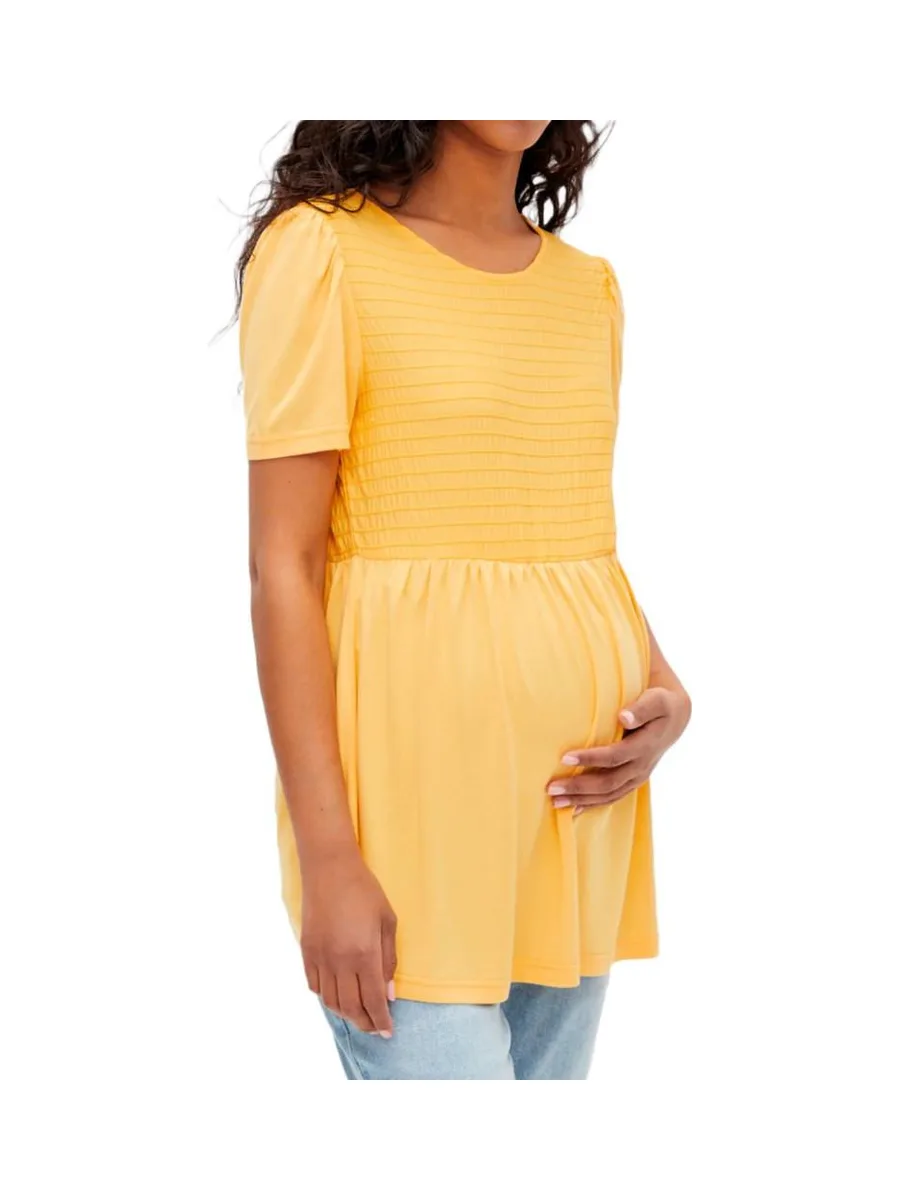 Blouse de Grossesse Jaune Femme Mamalicious Mlina 2