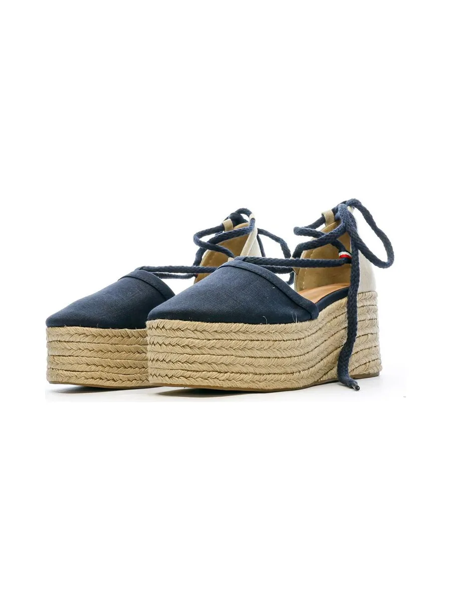 Chaussures compensées Marine Femme Tommy Hilfiger Linen 6