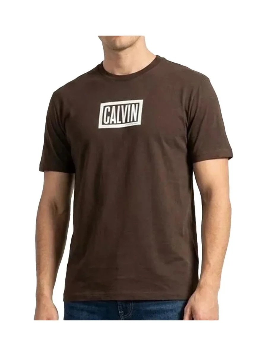 T-Shirt Marron Homme Calvin Klein Jeans Boxed 2