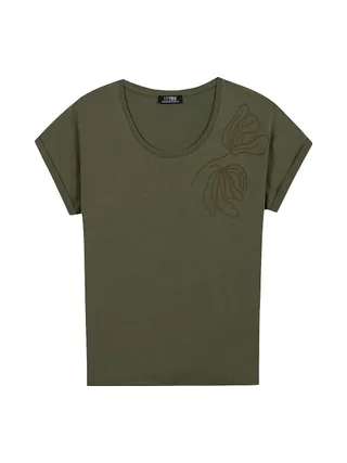 T-Shirt Kaki Femme TBS ZILDOTEE 1