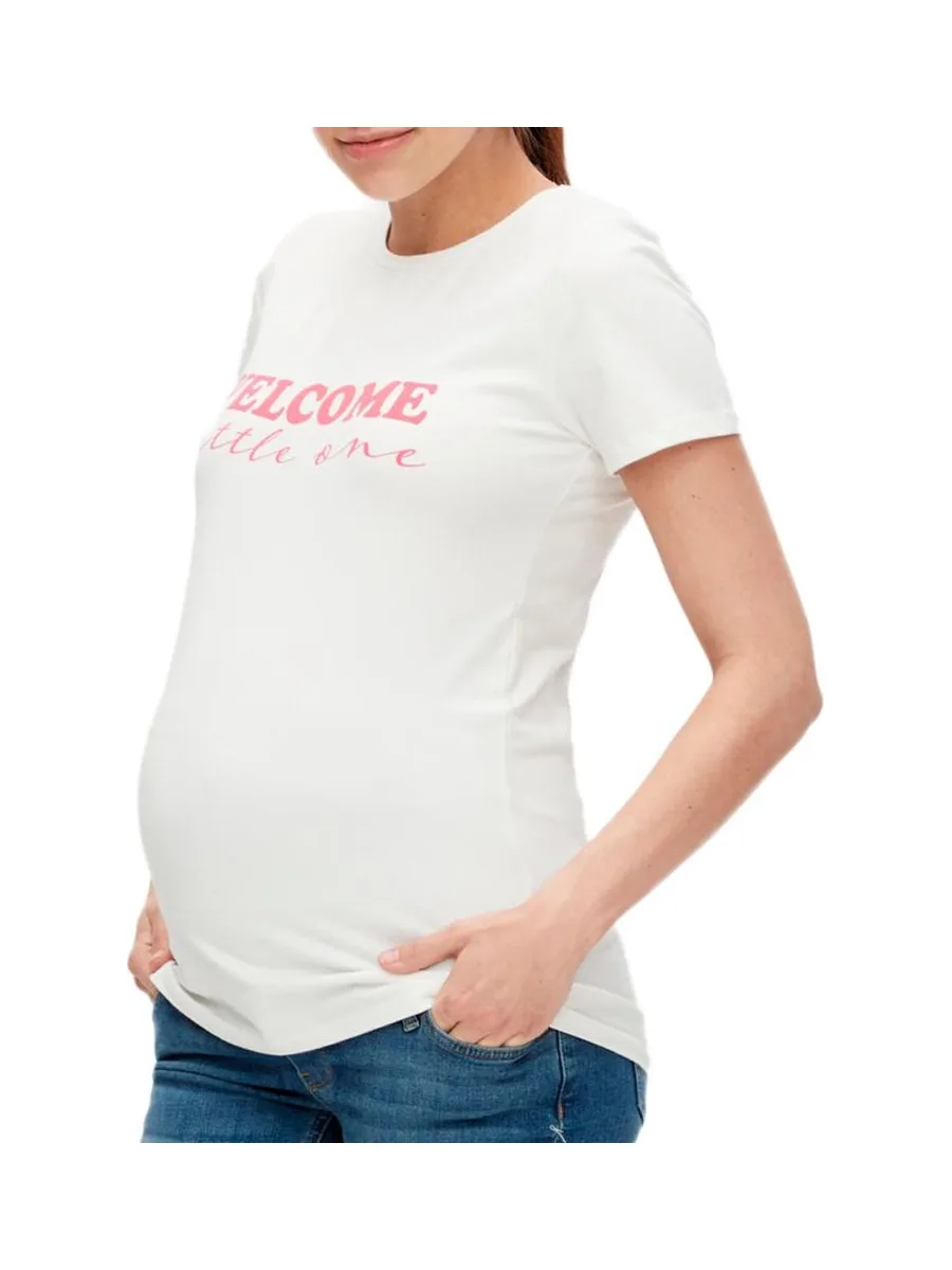 T-shirt Blanc Femme Mamalicious Welcome 2