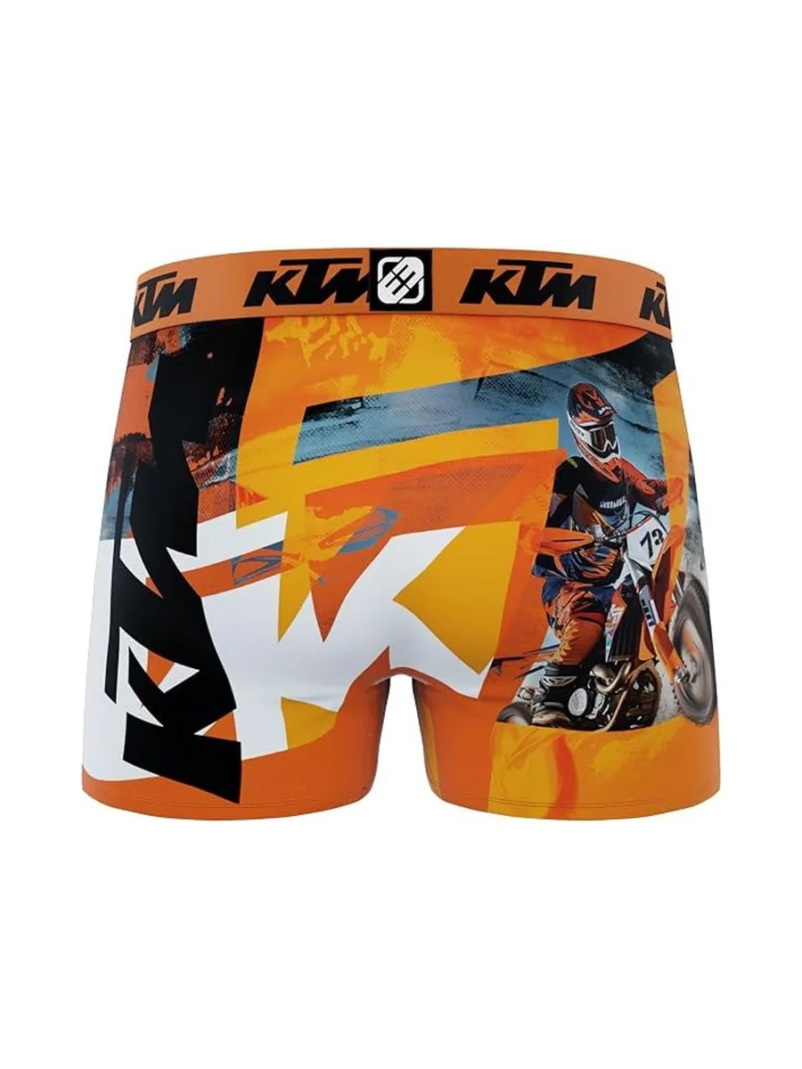 Boxer Noir/Orange Garçon KTM Moto Cross 2
