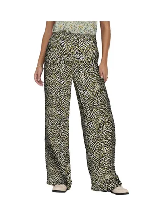 Pantalon fluide Noire/Blanc/Marron Femme JDY Nile Life 1