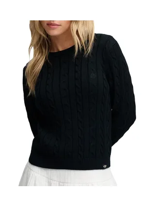 Pull Marine Femme Superdry Essentials Cable Jumper 1