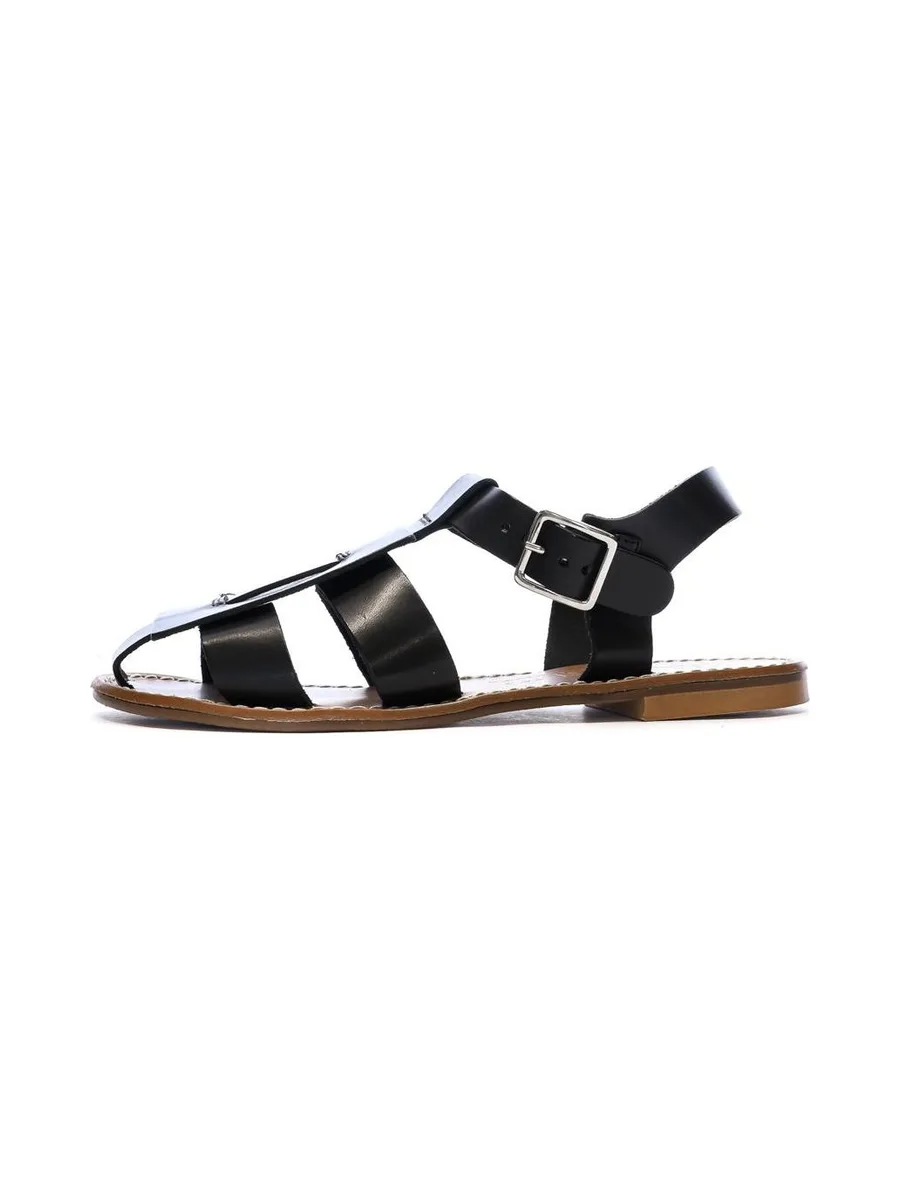 Sandales Noires Femme Pare Gabia Axpe 2