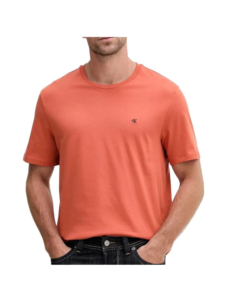 T-shirt Orange Homme Clavin Klein Smooth 1