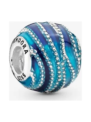 Pandora - Charm Water émaillé en argent bleu 1