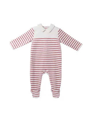 Pyjama Blanc/Rouge Bébé Elle est ou la mer Jama 1