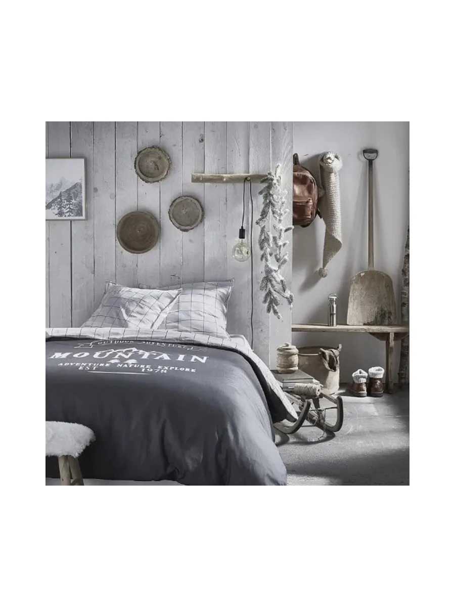 Parure de lit imprimé a carreaux coton Today MOUNTAIN 220x240 2