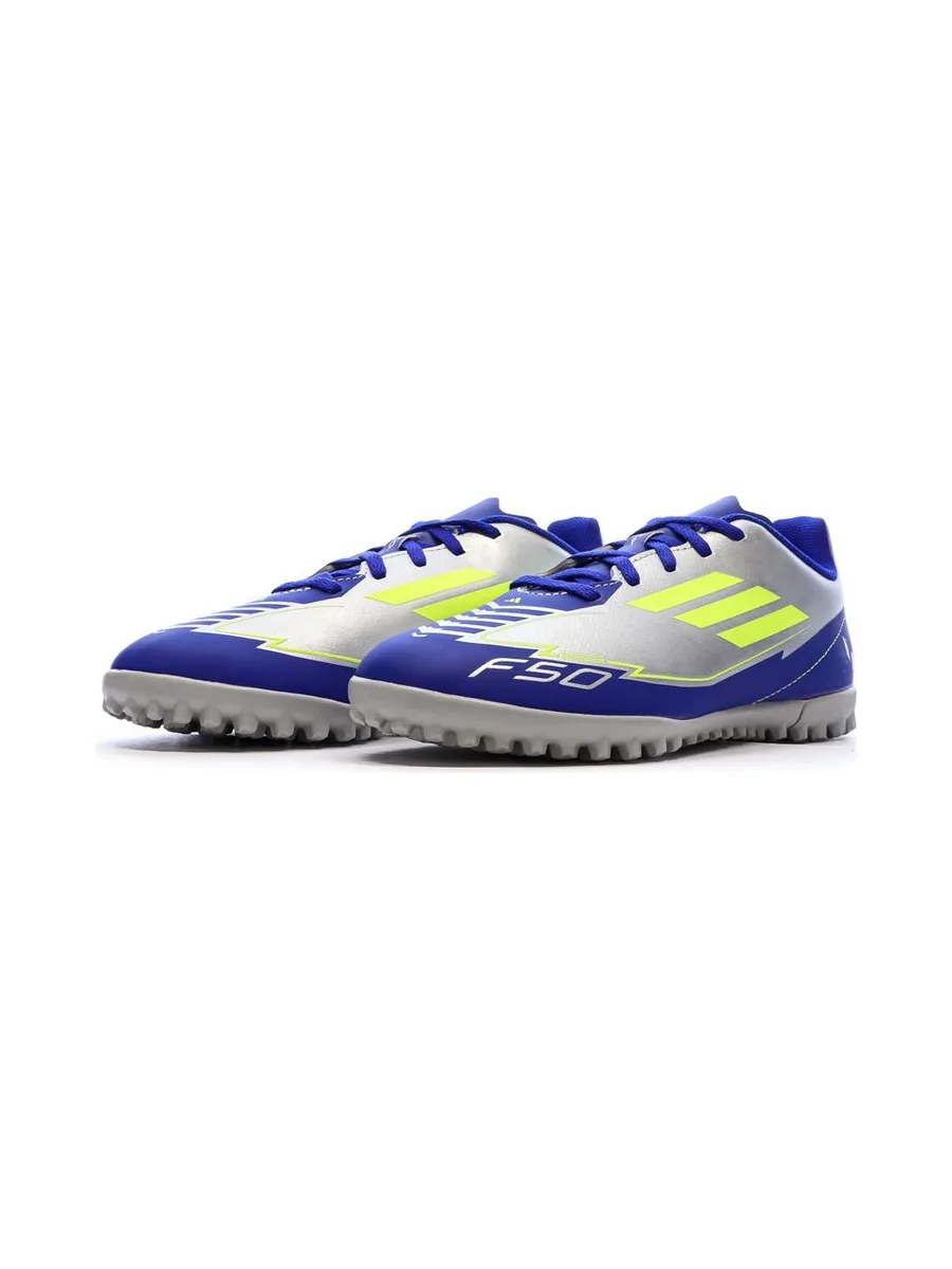 Chaussures de Foot Gris/Bleu Junior Adidas F50 Club TF J Messi 7
