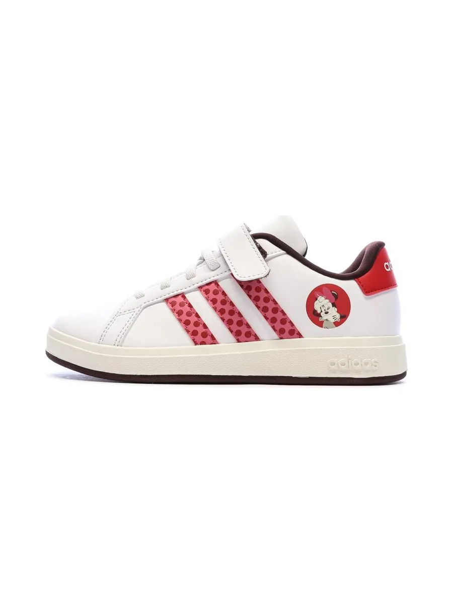 Baskets Blanches/Rouges Fille Adidas Grand Court Minnie 1