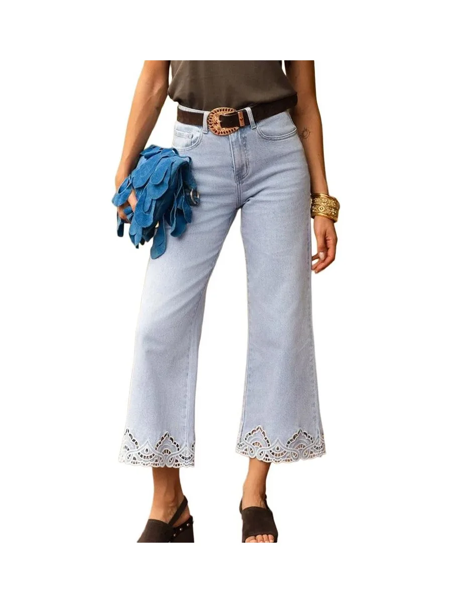 Jean Wide Bleu Femme Oraije Nola 2