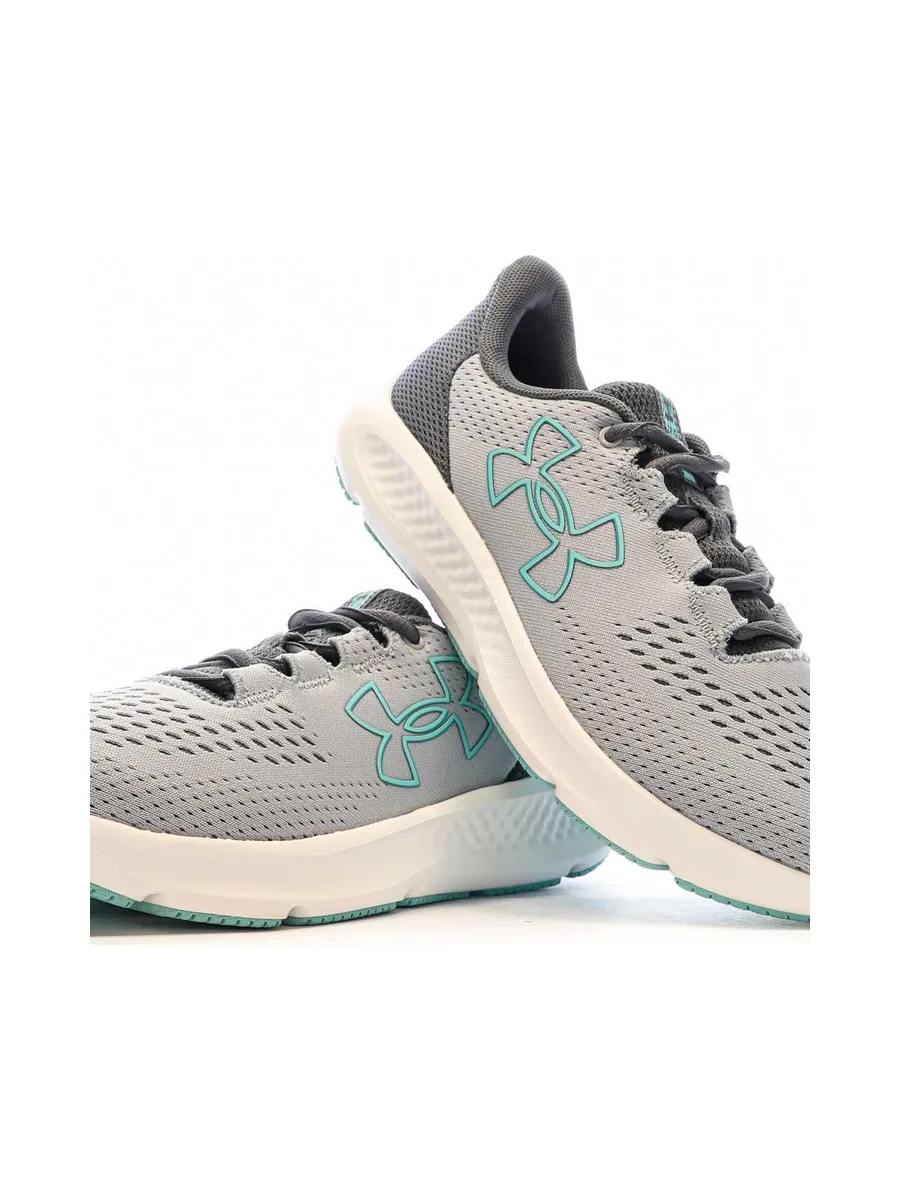 Chaussures de Running Grise/Turquoise Femme Under Armour Charged Pursuit 8