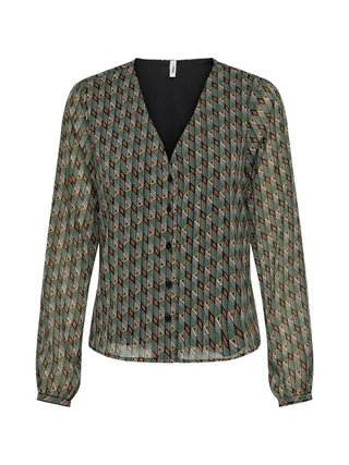 Blouse Verte/Noire à Motifs Femme Only Sierra 1