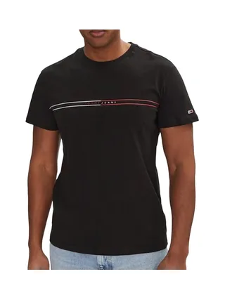 T-Shirt Noir Homme Tommy Hilfiger Slim Entry Graph 1