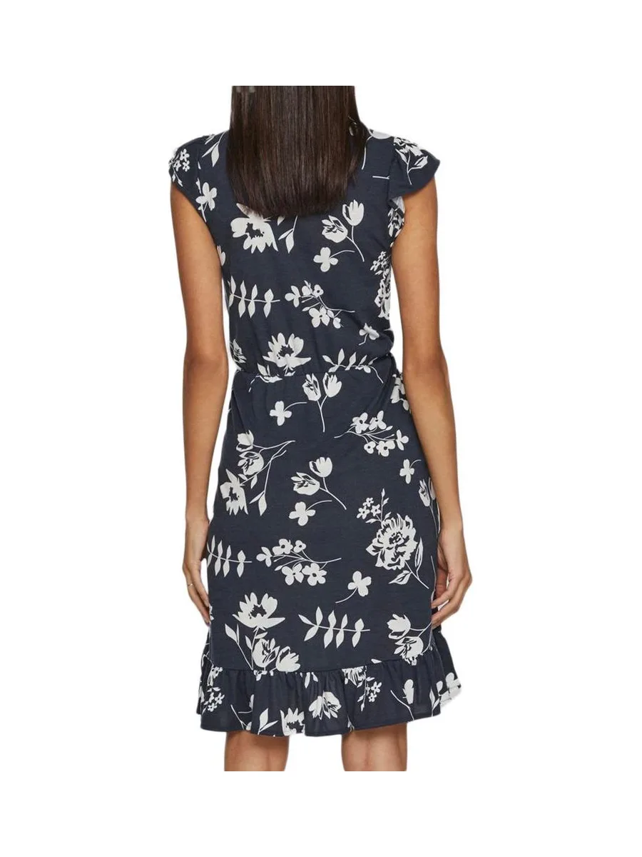 Robe Marine/Fleurs à volants Femme Vila Mooney 3