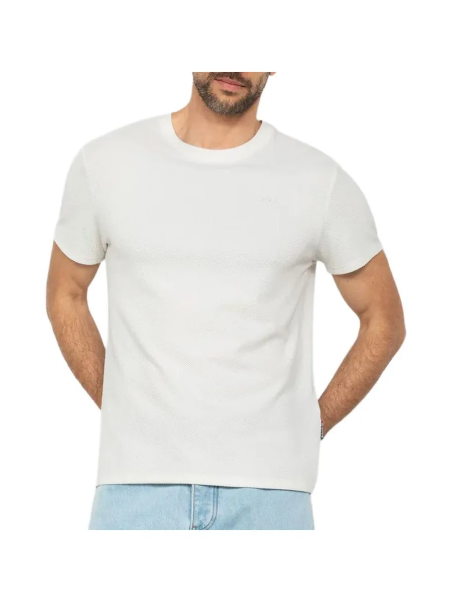T-Shirt Blanc Homme Schott TSCLAY 2