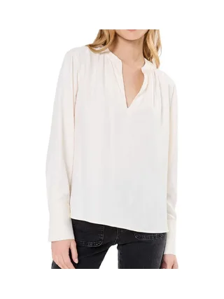 Blouse Ecru Femme Tommy Hilfiger Soft Viscose V-neck 1