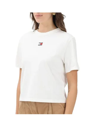 T-shirt Blanc Femme Tommy Hilfiger Tjw Bxy Badge 1