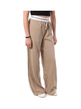 Pantalon Fluide Beige Femme Monday Premium Wide 1