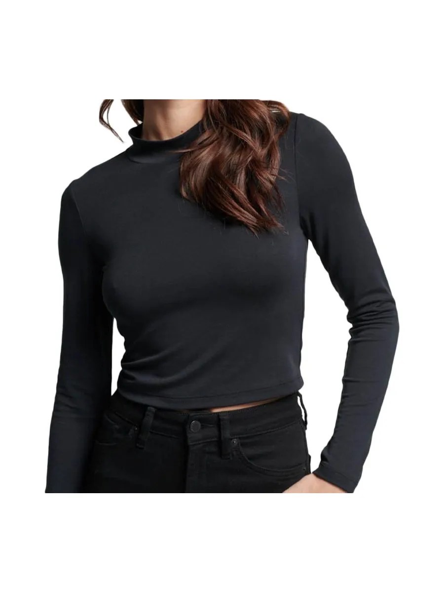 T-Shirt Manches Longues Noires Femme Superdry Open Back 2